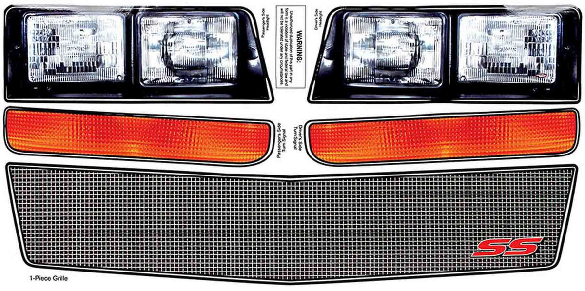 M/C SS Nose Decal Kit Mesh Grille 1983-88