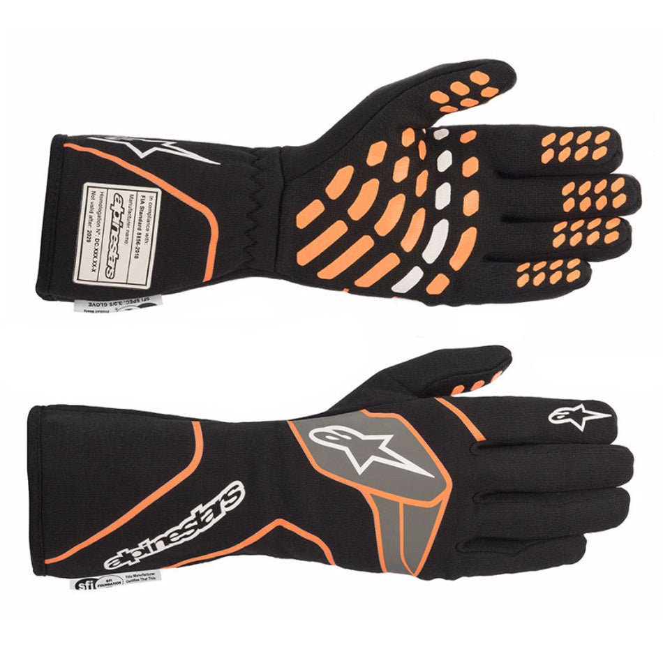 Tech-1 Race Glove Large Black / Orange Fluo
