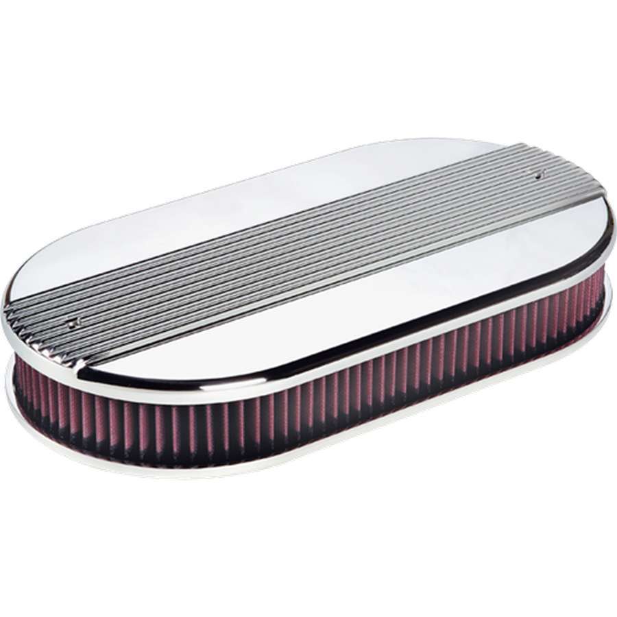 Dual Quad Ribbed Oval Air Cleaner
