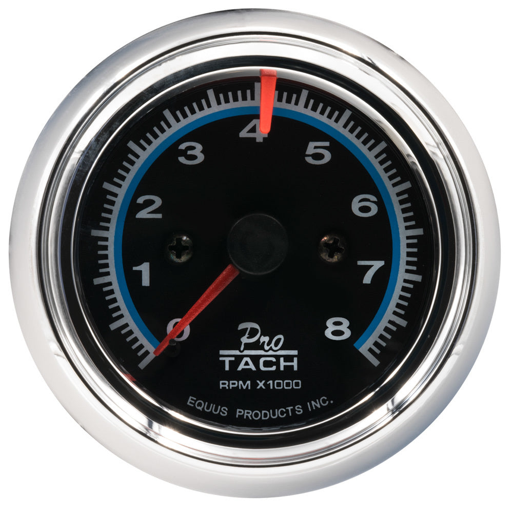 2-1/2 Dia Tachometer 8000 RPM Black Dial
