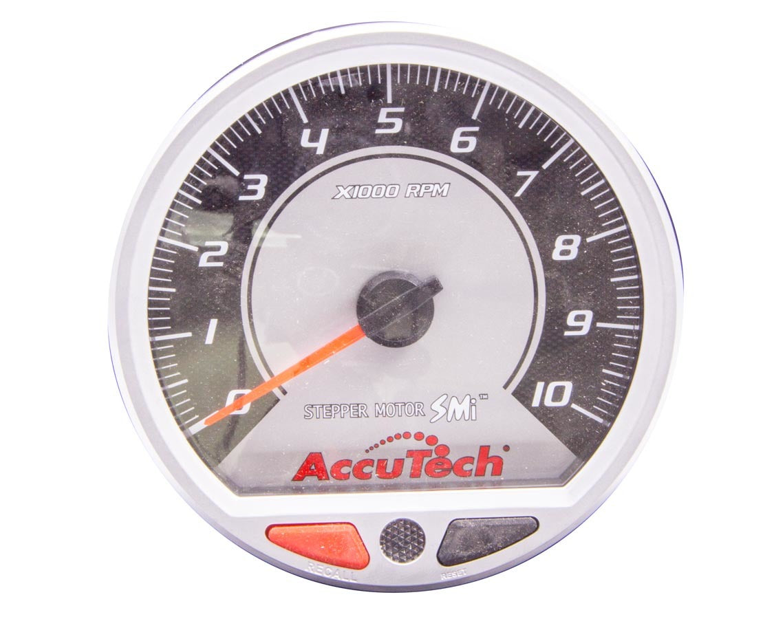 Tach 4-1/2in AccuTech Stepper Motor Silver