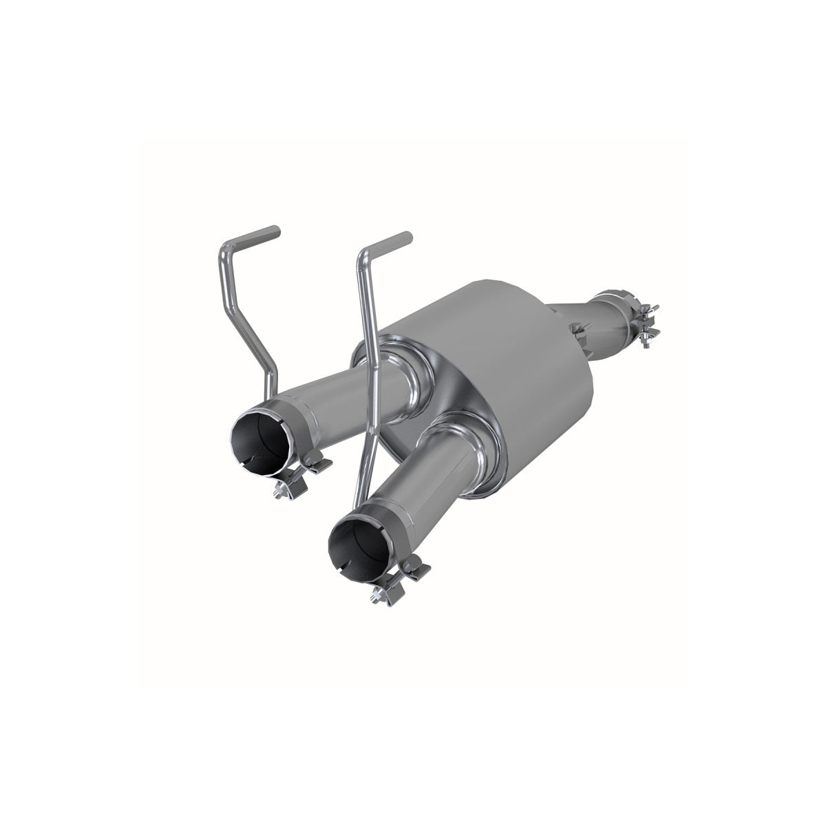 Stainless Muffler 3in In Single 2.25in Dual Out
