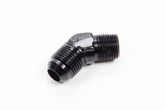 45 Deg Alum #8 to 3/8npt Fitting Black