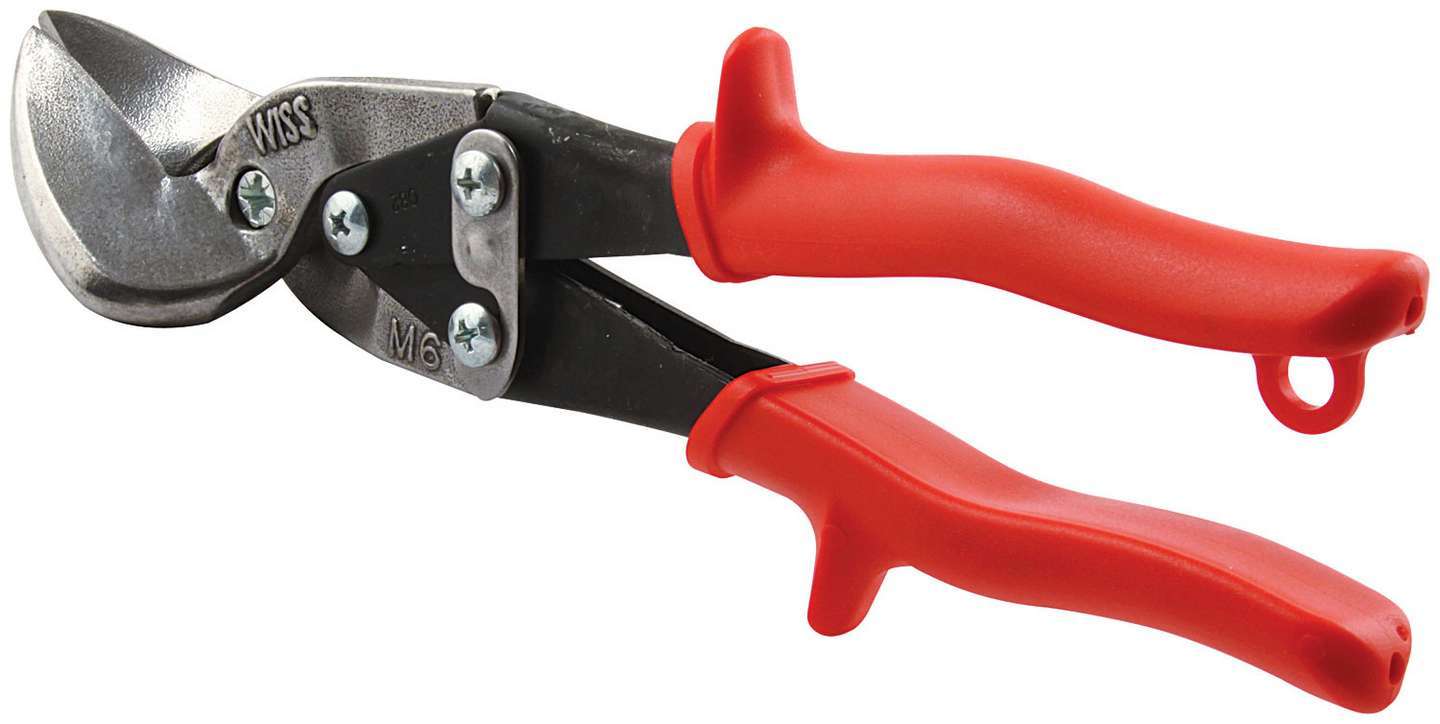Offset Tin Snips Red Straight and LH Cut