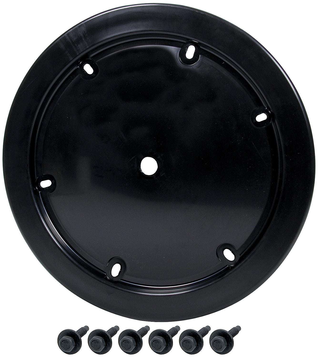 Universal Wheel Cover Black 6 Hole Bolt-on