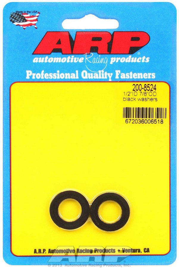 Black Washers - 1/2 ID x 7/8 OD (2pk)