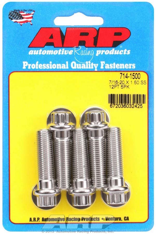 Bolt Kit - SS 12pt 5pk 7/16-20 x 1.500