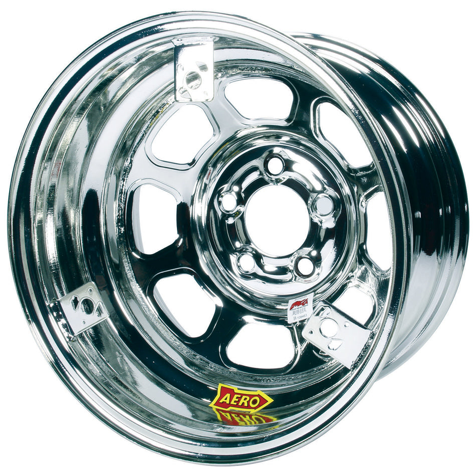 15X8 2in 4.75 Chrome w/ 3 Tabs for Mudcover