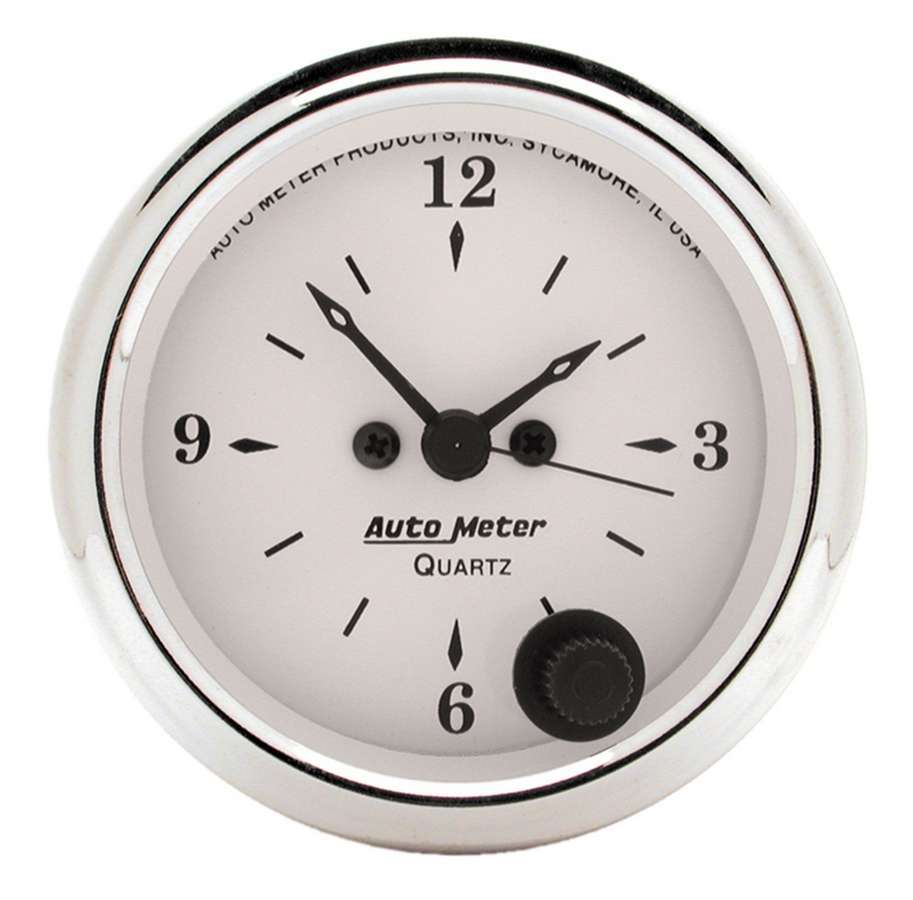 Old Tyme White 2 1/16in Quartz Clock