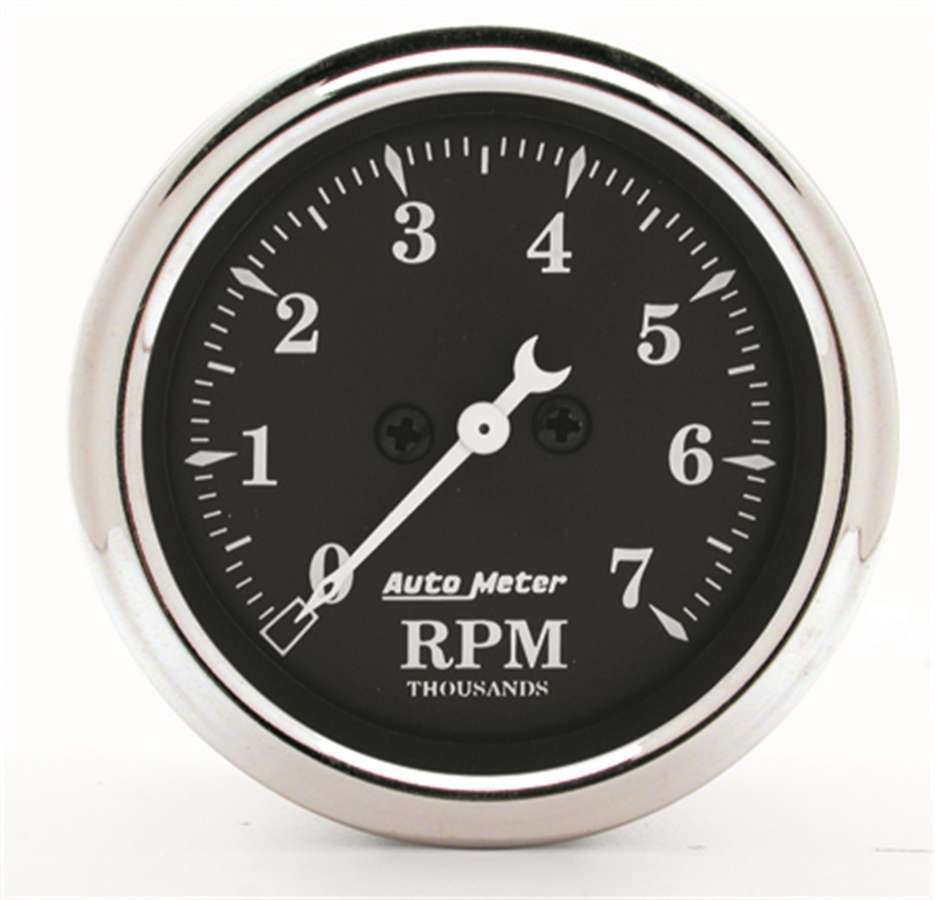 Gauge Tachometer 2 1/16i n 7k RPM In-Dash Black B