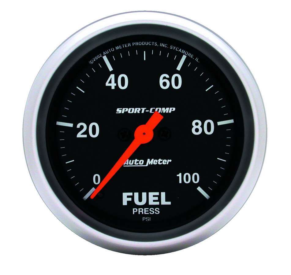 Sport Comp 2 5/8in Fuel 0-100 PSI Elec.