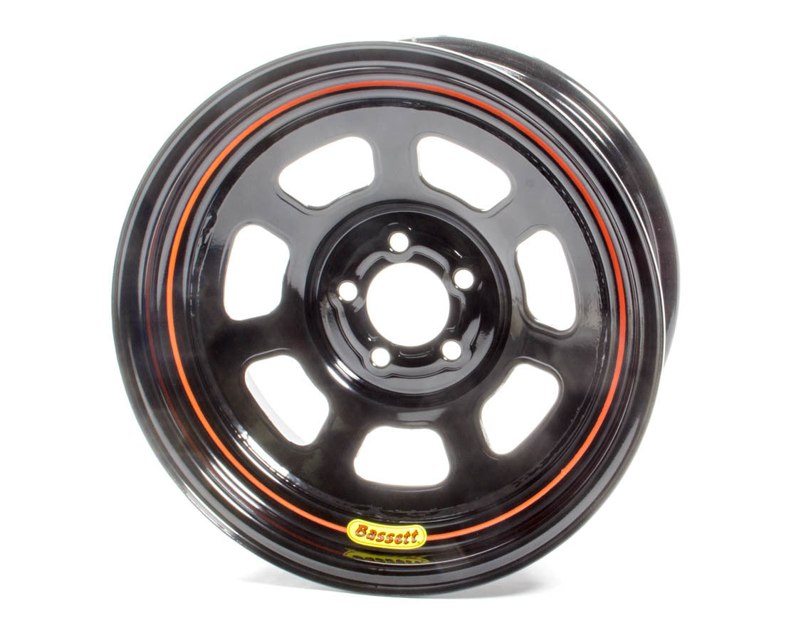 Wheel 15x7 5x100mm D- Hole 4in BS Black