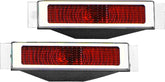 LED Taillights Open Bezel Polished Pair