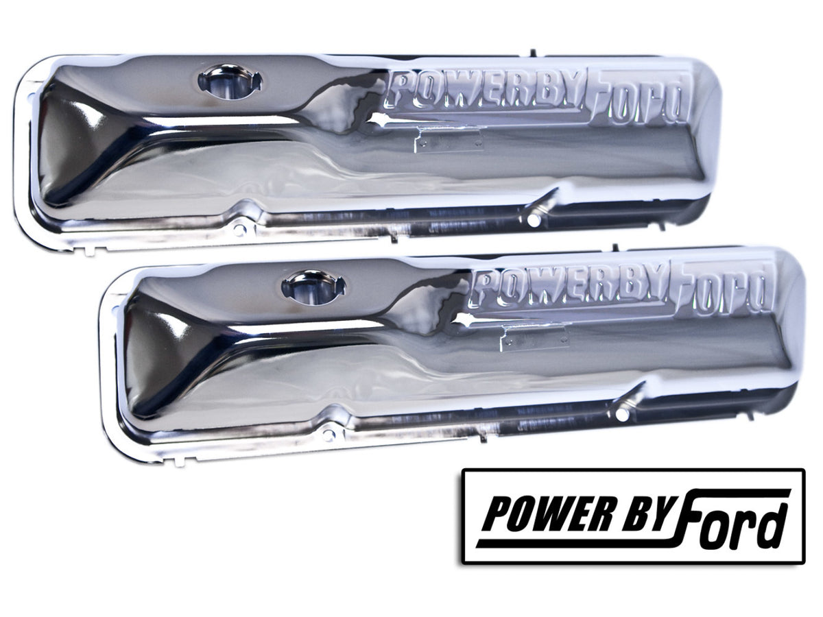 390/428 Valve Cover Chrome Power By Ford