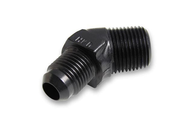 #8 Male to 3/8in NPT 45 Deg Ano-Tuff Adapter