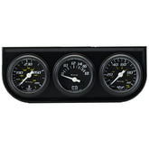 1-1/2 Dia Triple Gauge Set w/Black Panel