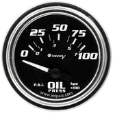 2.0 Dia Oil Pressure Gauge Chrome  0-100psi