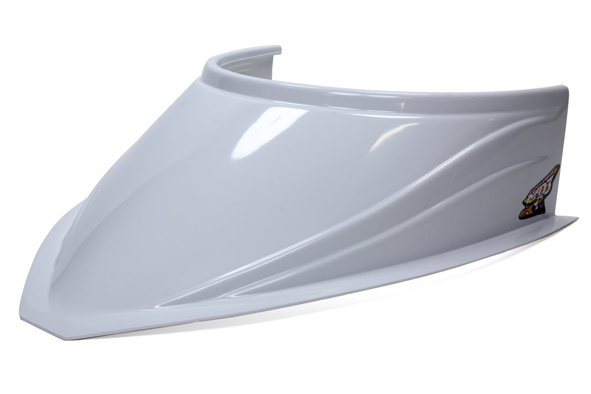 MD3 Hood Scoop 5in Tall Curved White