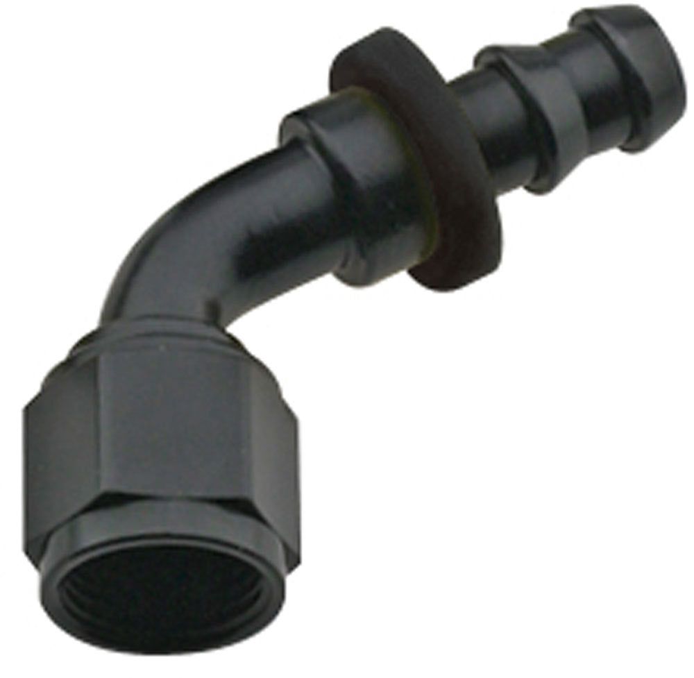 Hose Fitting #10 60 Deg Push Lock Black