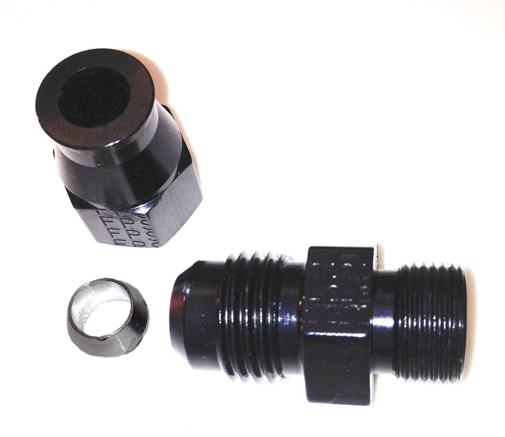 10AN Male to 5/8in Tube Adapter Fitting  Black