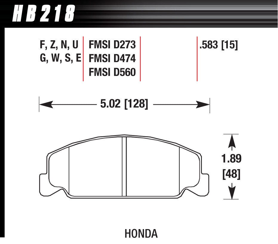 Brake Pad Front Honda Blue Compound