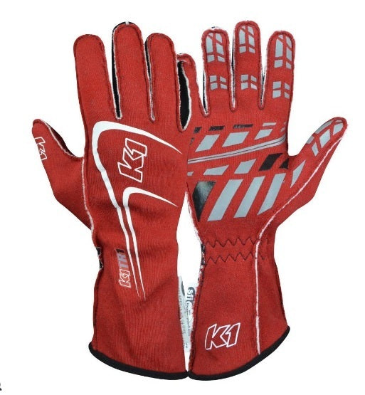 Glove Track1 Red Medium SFI 5
