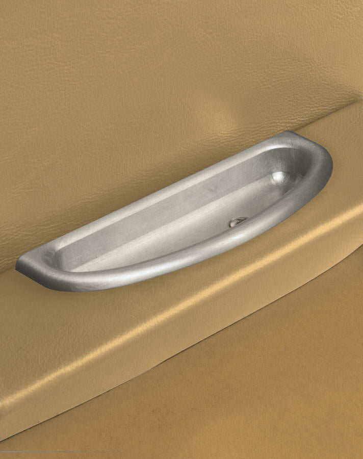 Brushed Cresent Oval Arm Rest Door Pull
