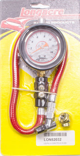 Tire Gauge 0-15PSI 2.5in GID Dual Bleed