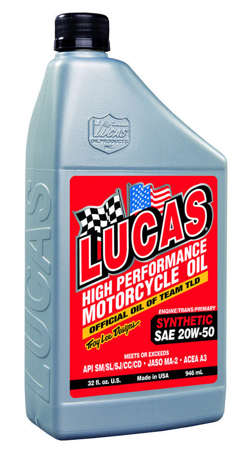 Synthetic SAE 20w50 Motorcycle Oil 1 Qt