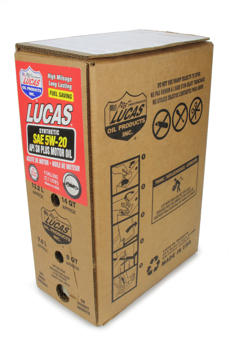 Synthetic SAE 5W20 Oil 6 Gallon Bag In Box