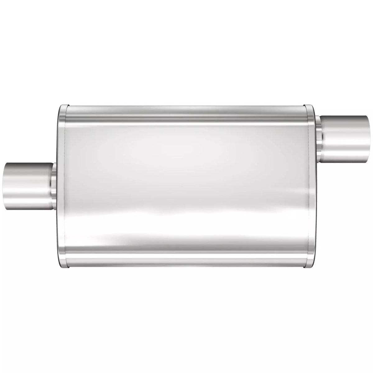 Stainless Muffler 2.5in Center In / Offset Out