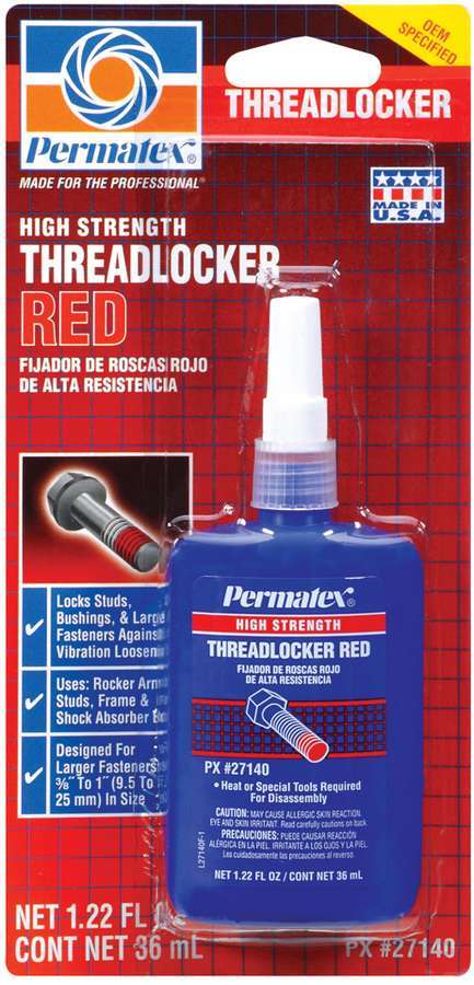 Red Threadlocker 36ml Bottle