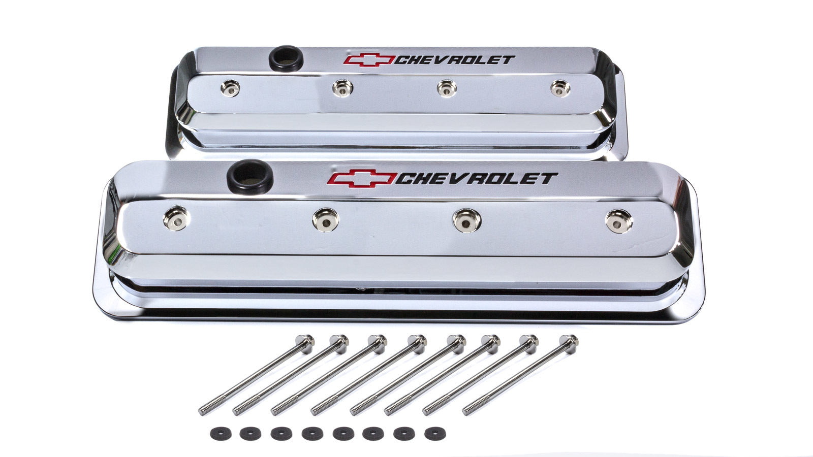 SBC Valve Cover Slant Edge Chrome