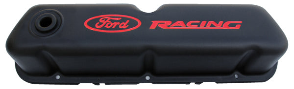 Ford Racing Steel Valve Covers Black Crinkle