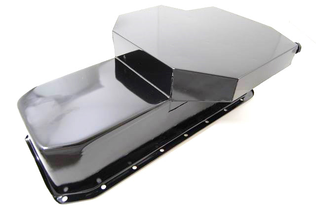 Black 55-79 SB Chevy Race Oil Pan 7 Qts