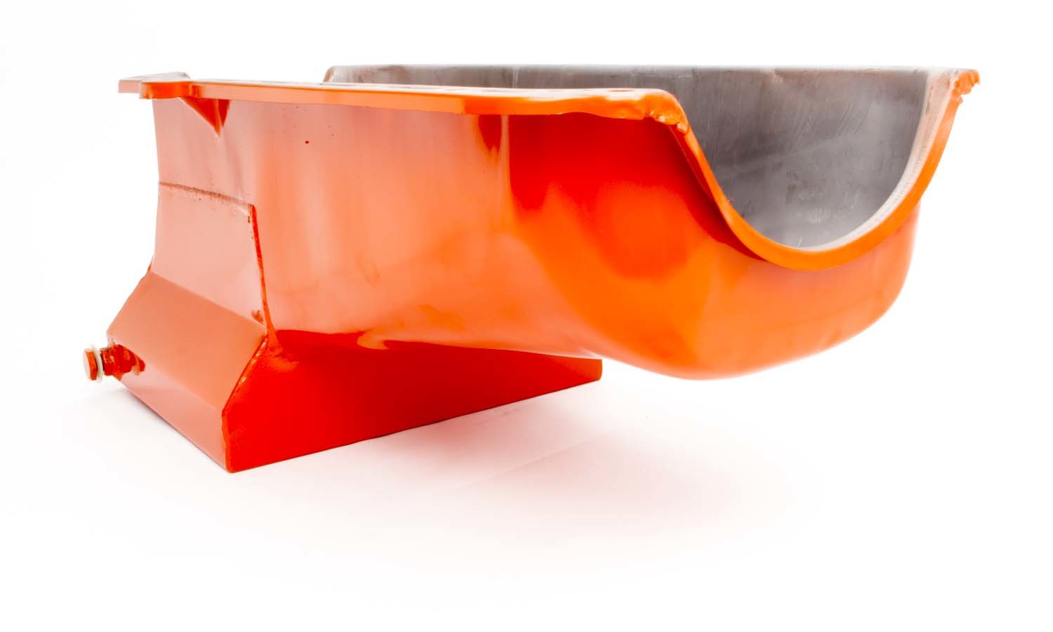 80-85 SBC Steel Drag Race Oil Pan Orange