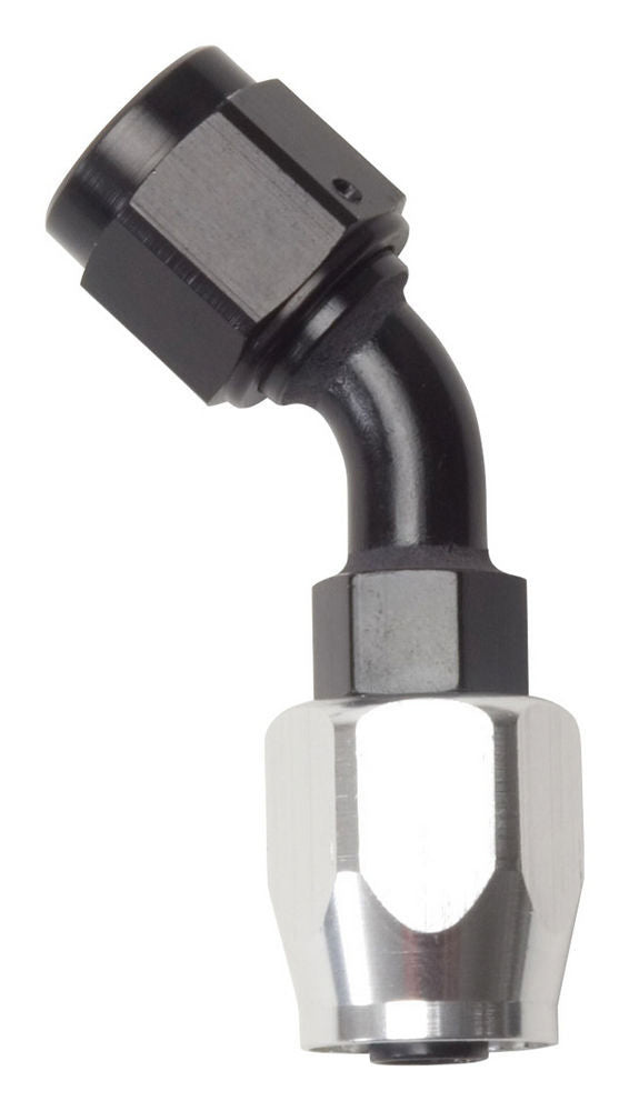 #4 45 Deg Hose End Black