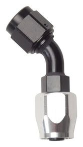 #6 45 Deg Hose Fitting Black/Silver