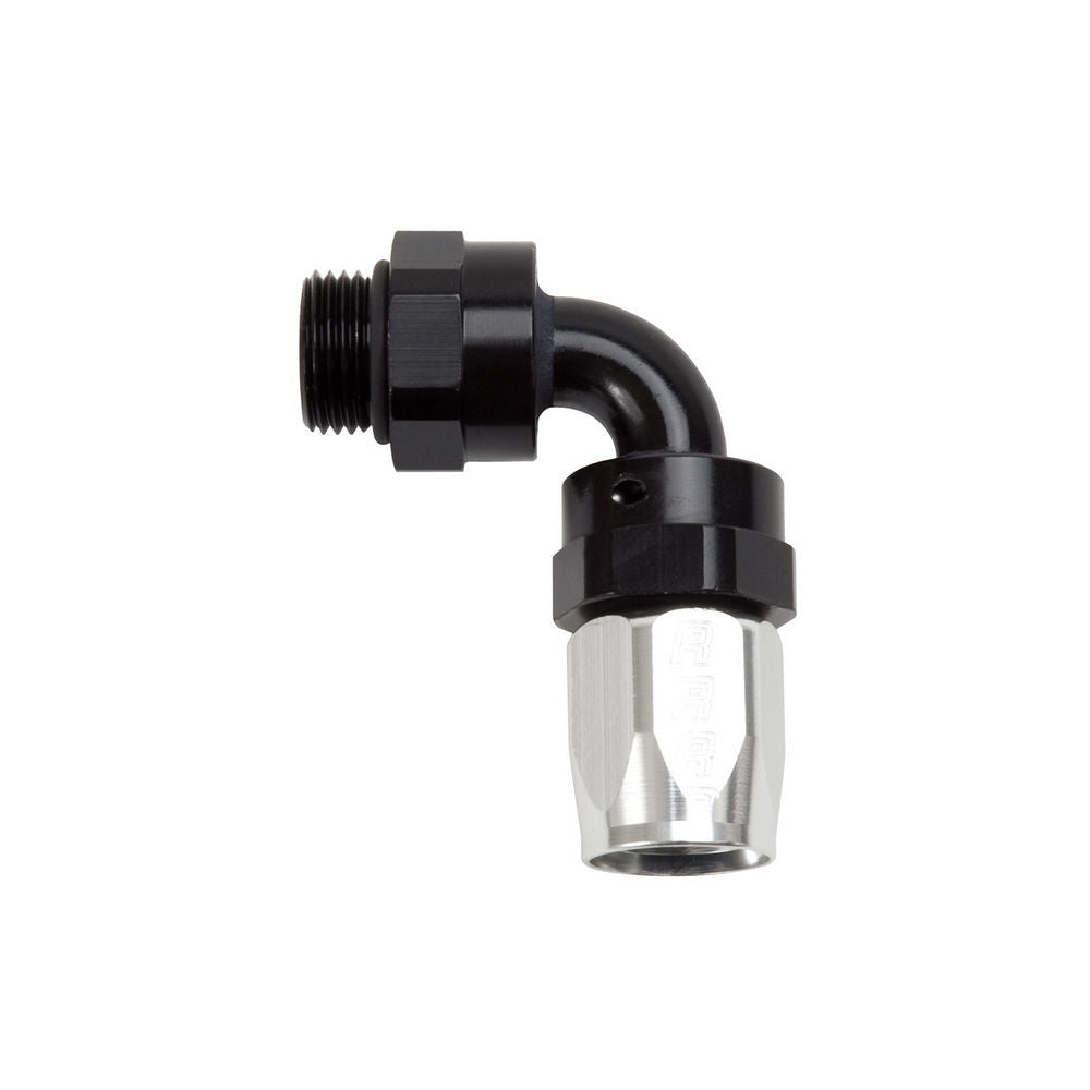 #8 90 Deg Swivel Hose End to #8 Port Black