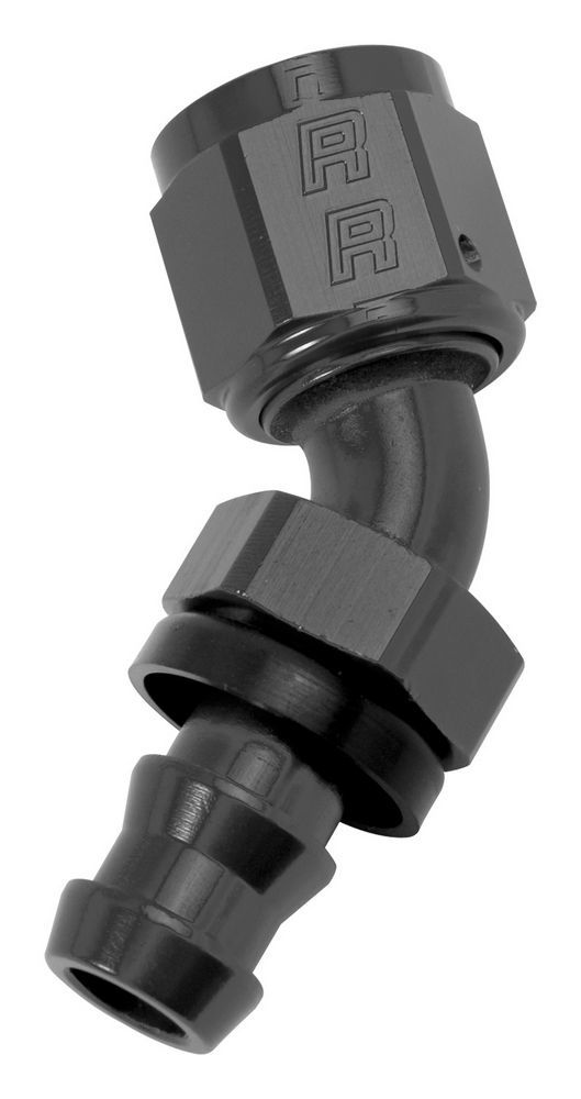 Twist-Lok Hose End #6 45 Deg Black