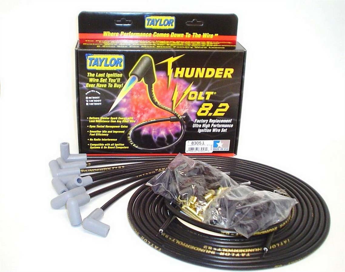 Univ Thundervolt Plug Wire Set 90 deg Black