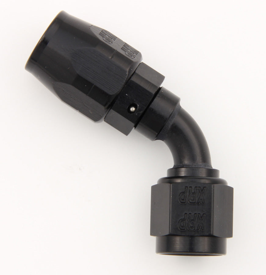 #8 60 Deg Dbl Swivel Hose End Black