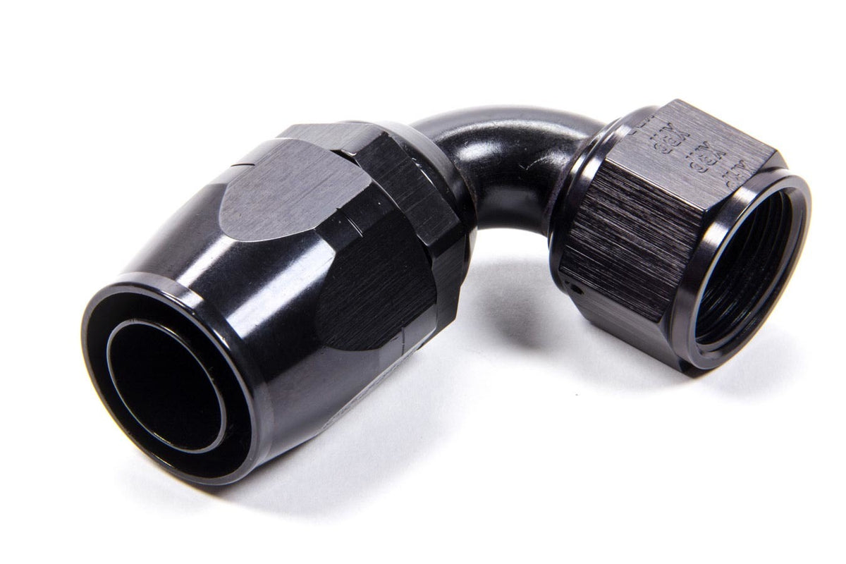 #16 to #12 90 Deg Dbl Swivel Hose End Black