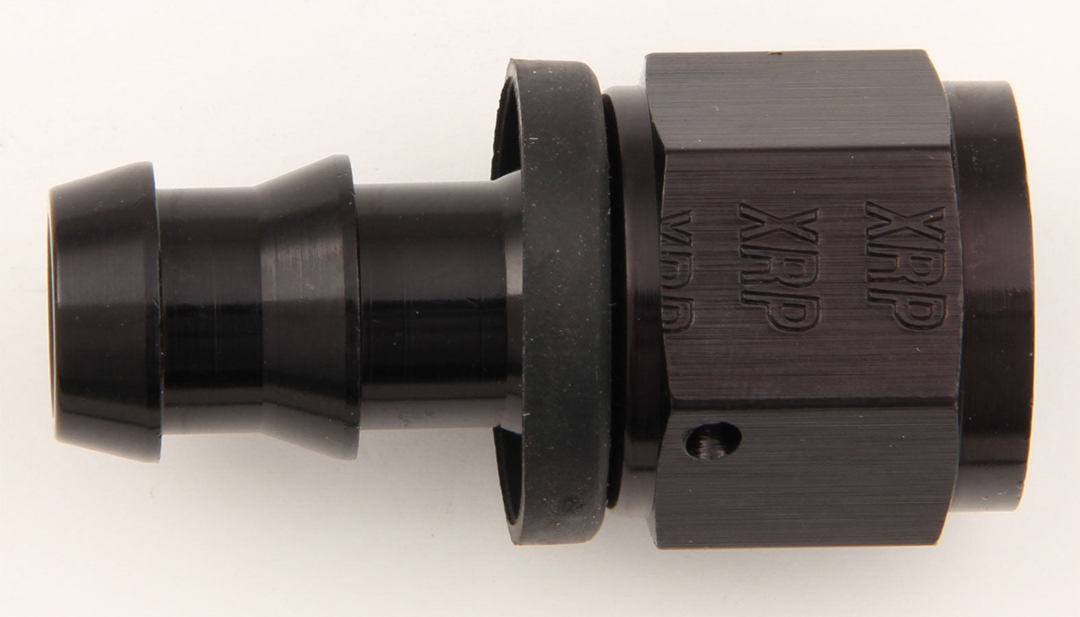 #6 Str Push-On Hose End Black