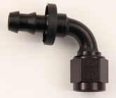 #10 90 Deg Push-On Hose End Black